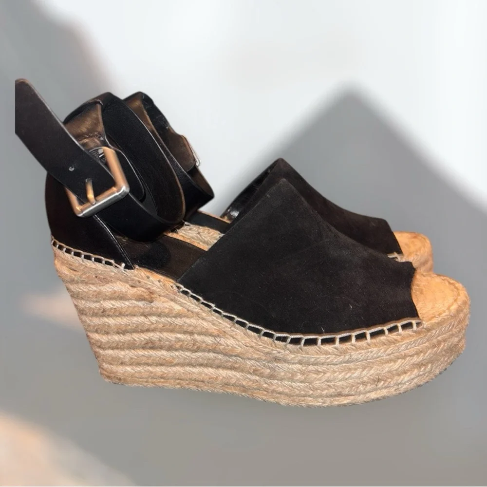 MARC FISHER Suede Wedge Espadrilles NWOB